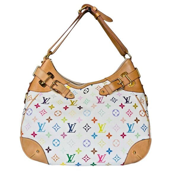 LOUIS VUITTON Greta Multicolore Hobo Shoulder Bag Murakami Monogram LV Bag - Picture 1 of 16